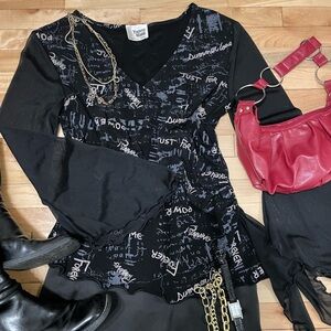 Y2K Inspired Graphic Top